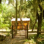 Gate to restored cabin